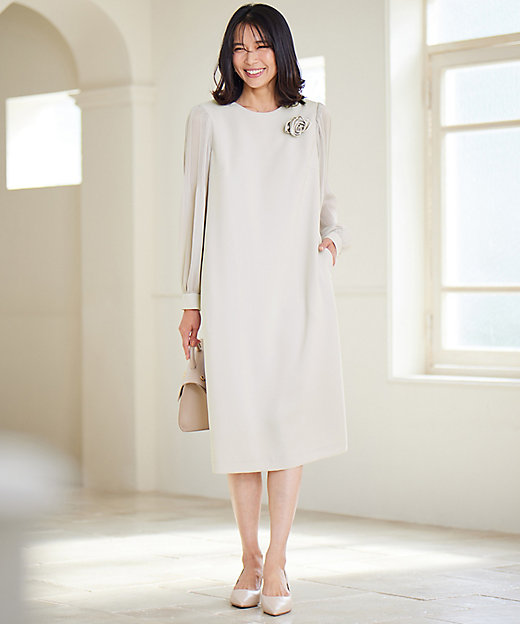 セットアップ対応】トリアセダブルジョーゼット シフォンスリーブ