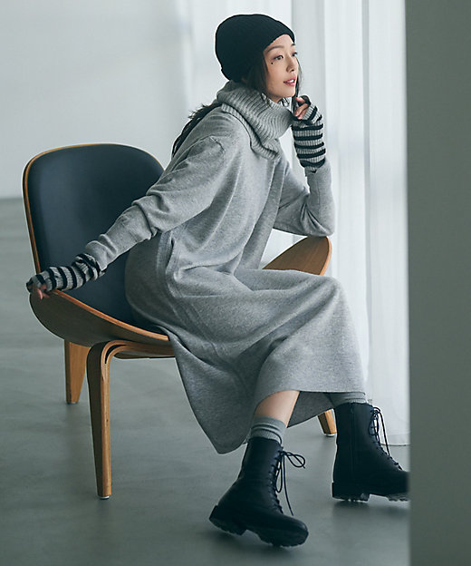 洗える】ウールカシミヤ ニットワンピース（OPWOSW0550