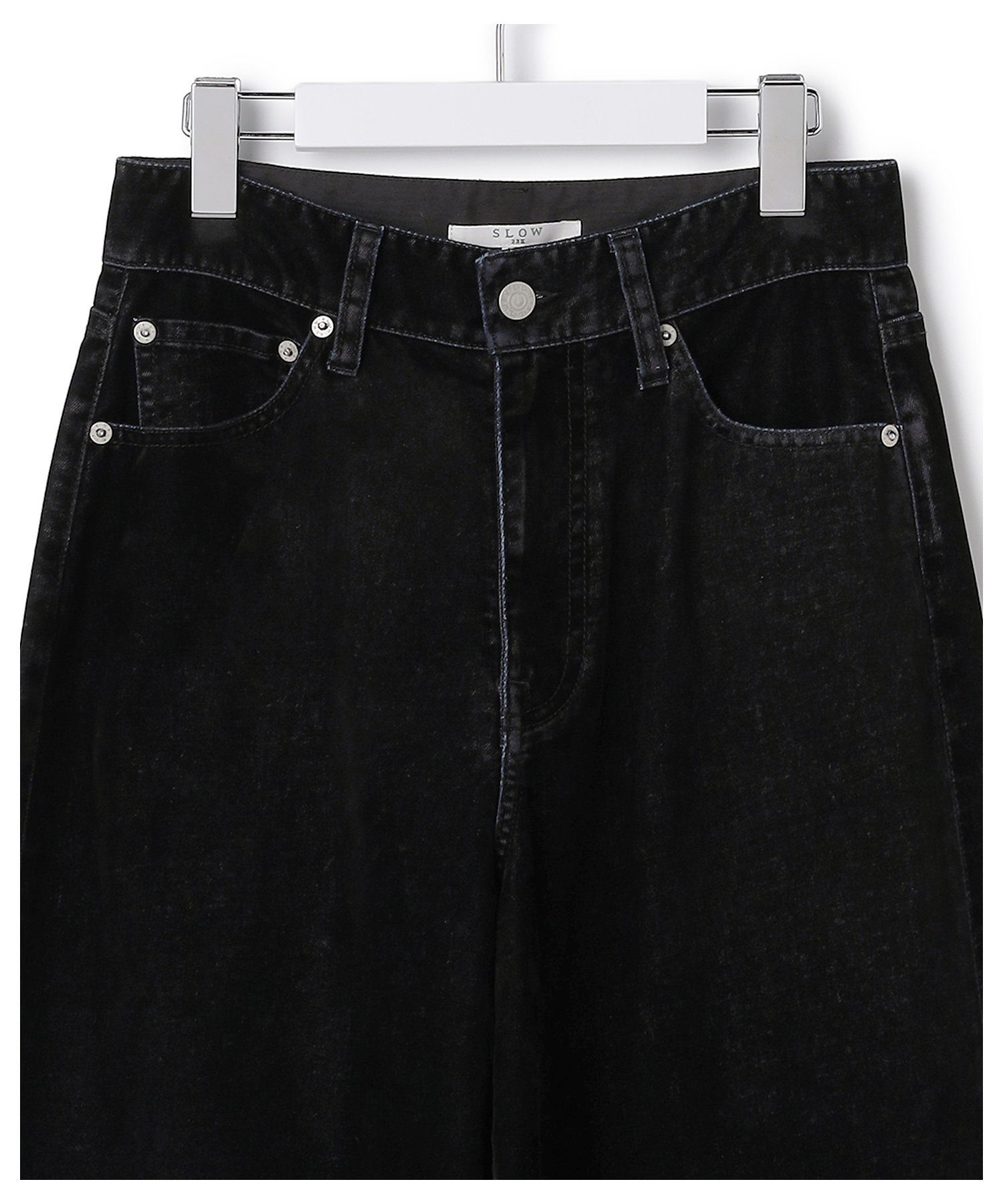 SLOW／一部店舗限定】フロッキーデニム ワイドパンツ