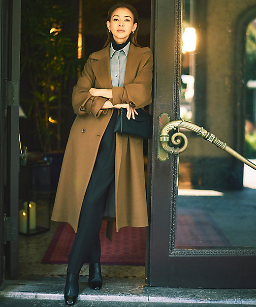 SHIHOさん着用】Super100sライトビーバーロング コート