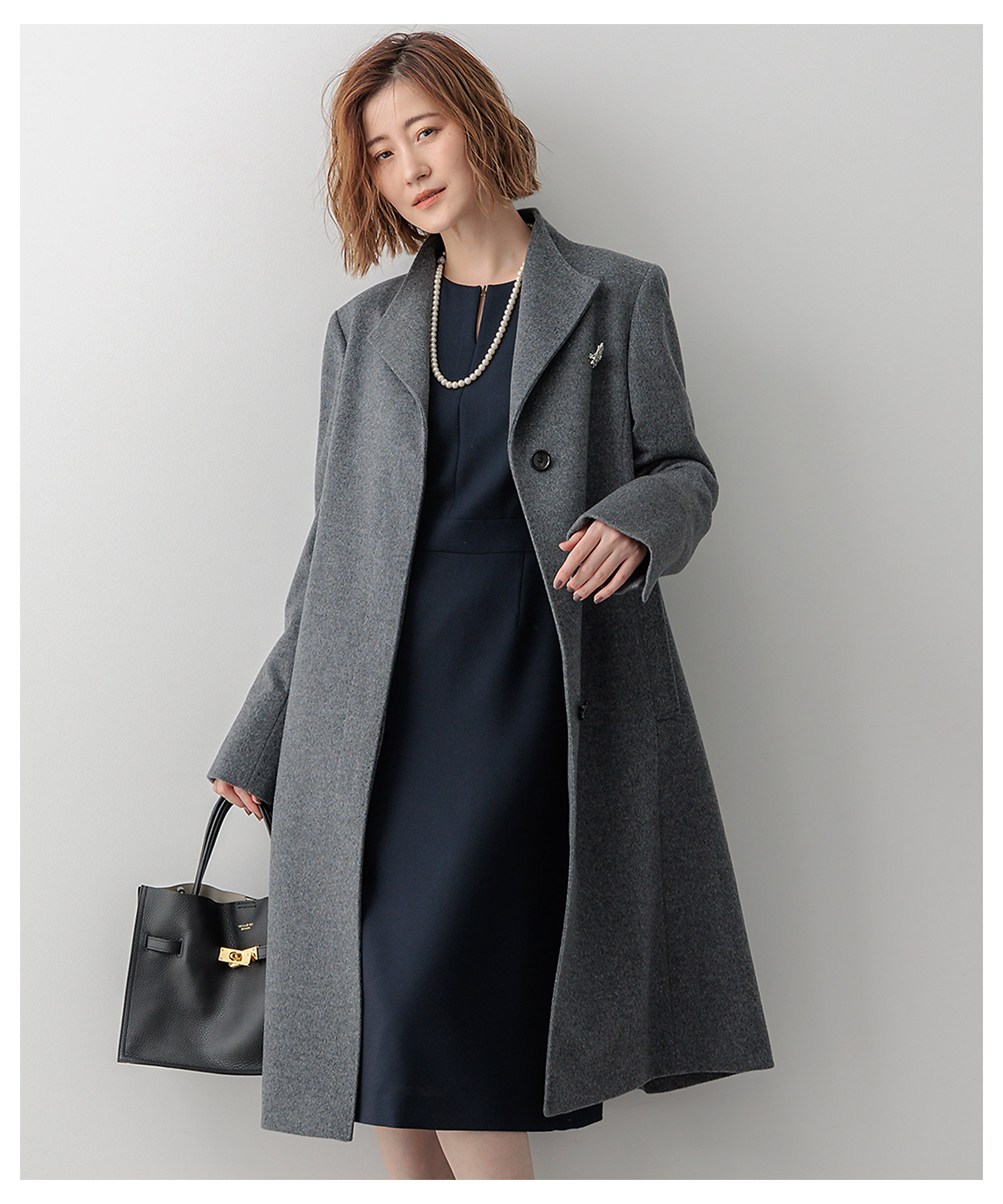 ウールカシミヤビーバー スタンドカラー コート（SCWSCW0504