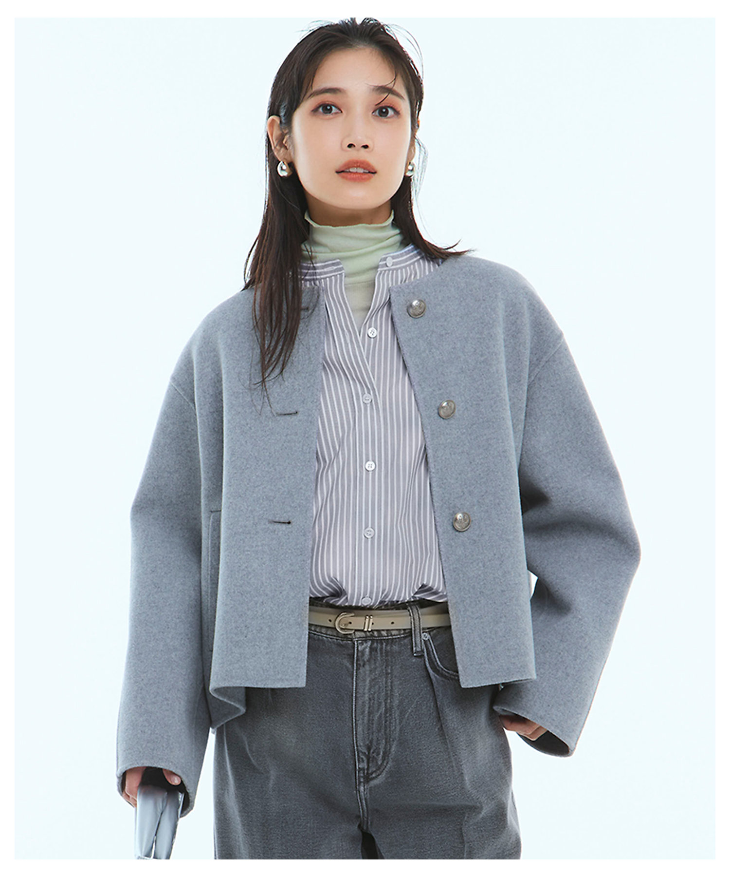 ウールリバー ノーカラーコート（SCWWCW0406） | 23区 L