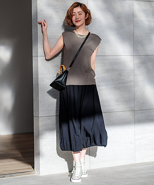 洗える】ヴィンテージライトタフタ バルーン スカート