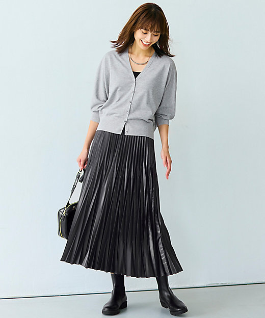 洗える】レザーライクプリーツ スカート（SKWOCW0306） | 23