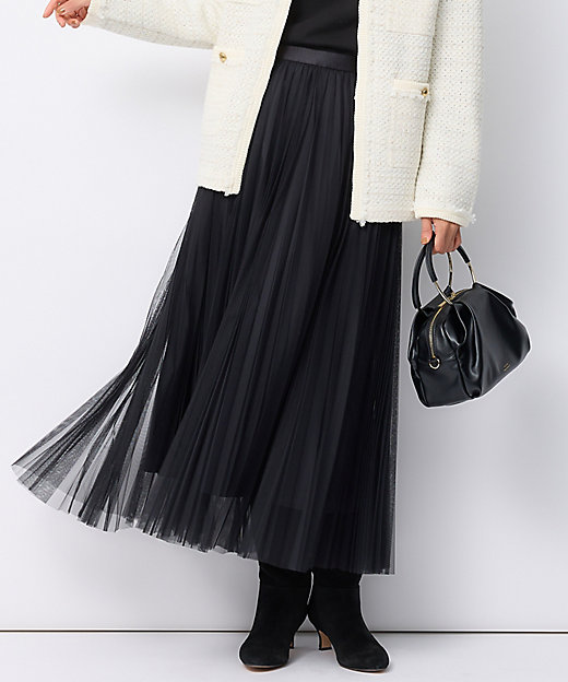 洗える】チュール プリーツ スカート（SKWWCS0012） | 23区