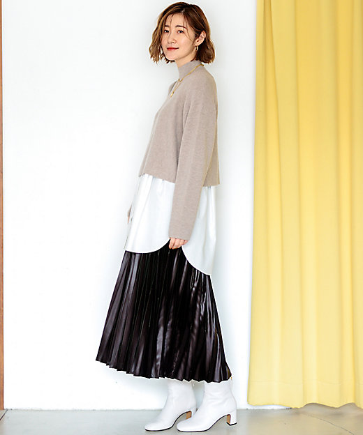 洗える】レザーライクプリーツ スカート（SKWWCW0306） | 23