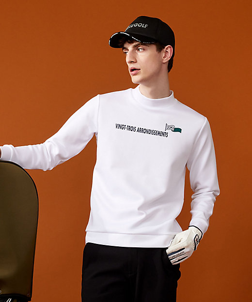 MEN】フロントロゴ モックネックシャツ（TOVTSA0321