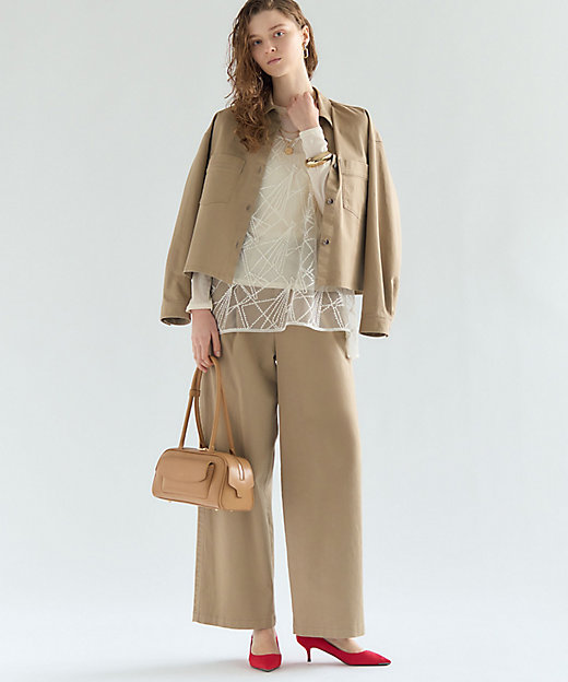 ストレッチギャバ チノ ショート シャツジャケット