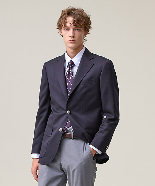 定番】クリアサージ 3Bブレザー ／ 銀ボタン ／ 総裏