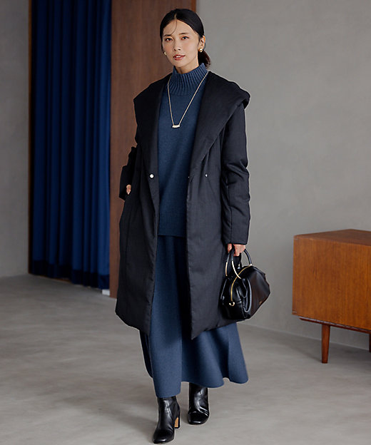 滝沢眞規子さん着用】リュクスダウン ガウンコート