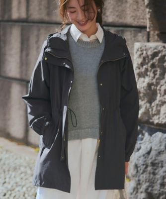 撥水加工】ナイロン2WAYストレッチ フーデットアウター