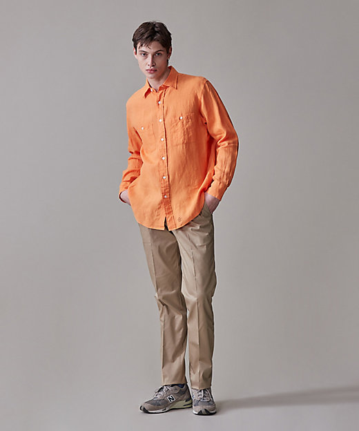 洗える】リネントロピカル シャツ ／ レギュラー