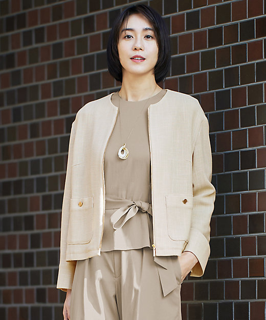 洗える】ライトカラミノーカラー ジャケット（JKWMGM0304
