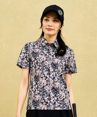 WOMEN】総柄フラワープリント ポロシャツ（KHVLGM0418