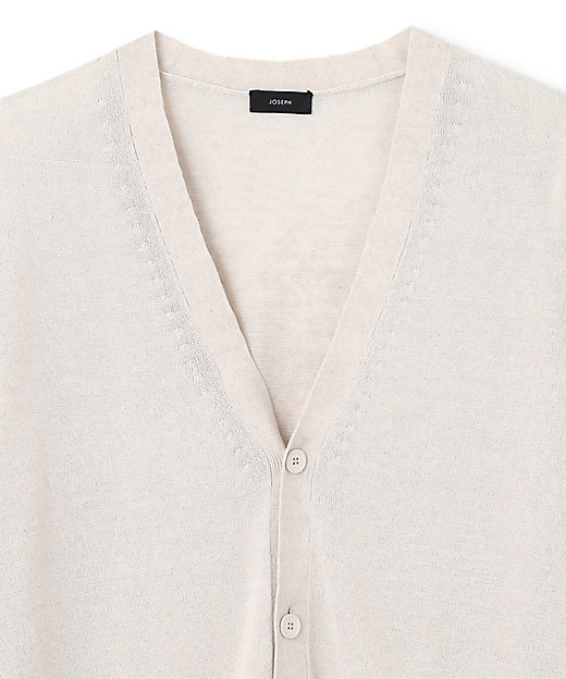 リネンナイロンプレーン Vネックカーディガン（KRJHSA0602