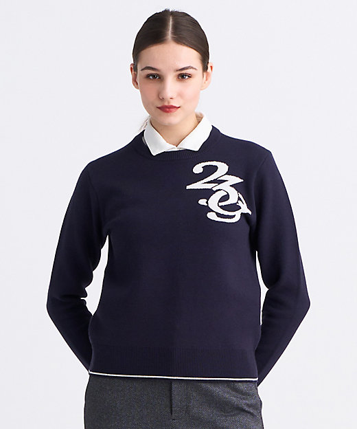 WOMEN】ロゴグラフィックもちもちニット（KRVLGW0534