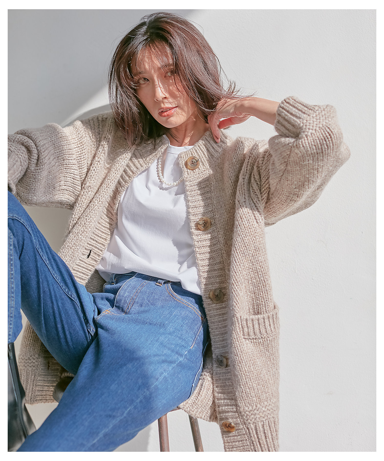 チャンキー ニットアウター（KRWSNW0463） | 23区 S (Women