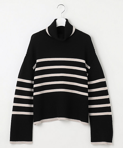 洗える】ウールミドルゲージ ボーダー ニット（KRWWSW0555