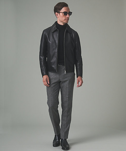 24AW新作】シープレザー シングルカラーブルゾン