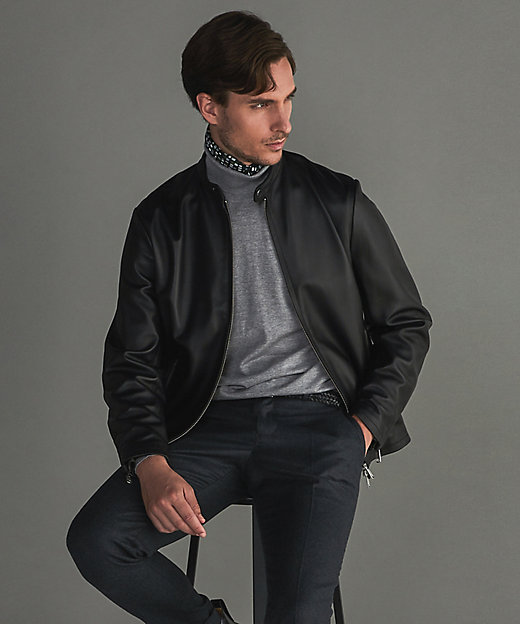 シープレザー】シングルライダースジャケット（LWGOSA0101