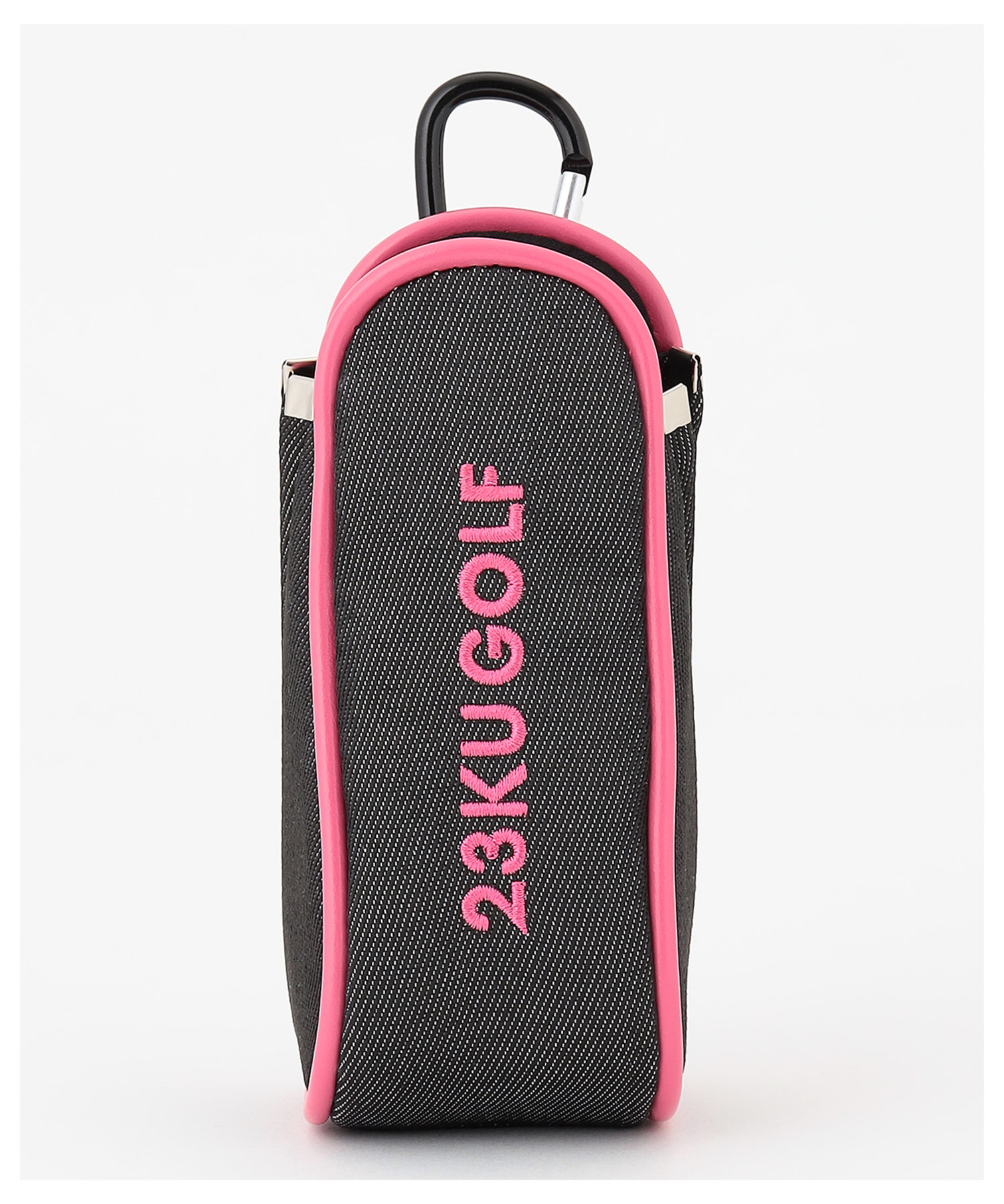 磁石で開閉【UNISEX】合皮×デニム調ボールポーチ