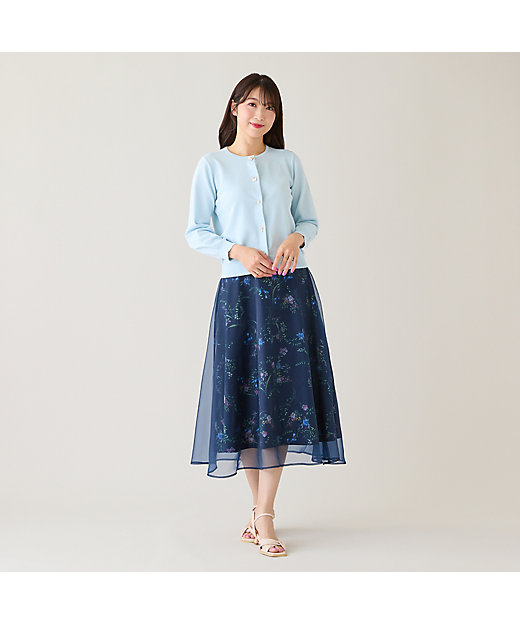 フラワープリントフレアスカート（51042602） | Rose Tiara