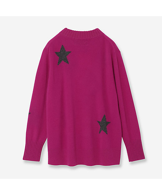 カシミヤ100％スターインターシャニット（81136414） | R