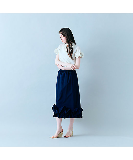 セットアップ対応】ギャザーフリルヘムスカート（83043513
