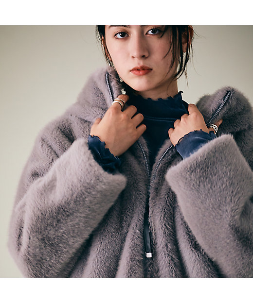 ビッグファージャケット（83106408） | Rose Tiara (Women