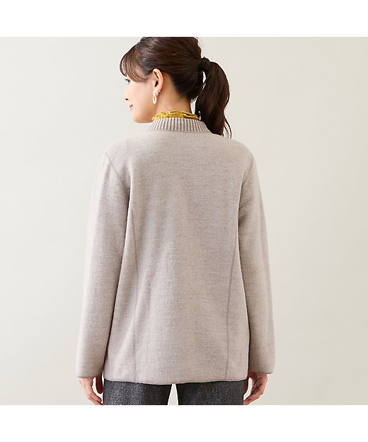 ウール100％】圧縮ウールニットジャケット（12136541