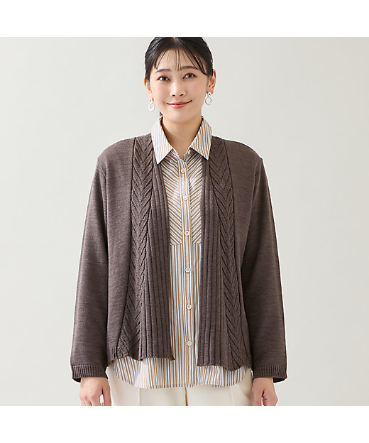 日本製】ウール混カーディガン（21136503） | MISSEL/ミゼール