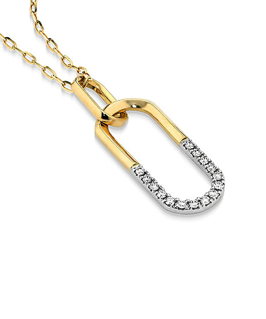K18／Pt950 ネックレス CONTRASTING LINKS