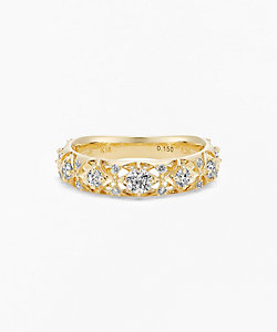 K10YG ダイヤモンド ピンキーリング 21154