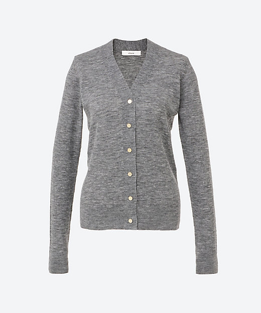 シアーリブハイゲージ Vネックカーディガン | ebure (Women)/エブール