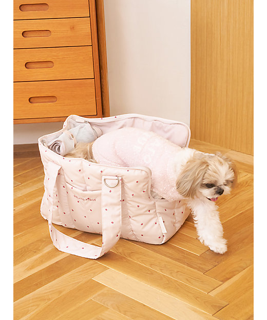 CAT＆DOG】ストロベリー柄キルティングキャリーバック | gelato