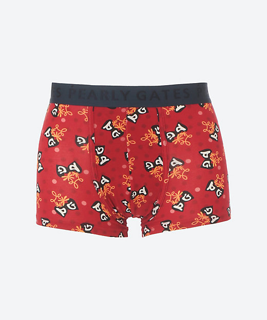 パーリーゲイツ PGロゴチェリー柄 ボクサーパンツ 前閉じ