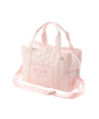 メゾピアノママ ウサギアップリケマザーズバッグショルダー付