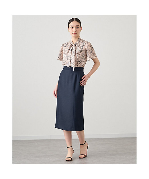 ラインフラワープリントボウタイ ブラウス | ANAYI/アナイ | 三越