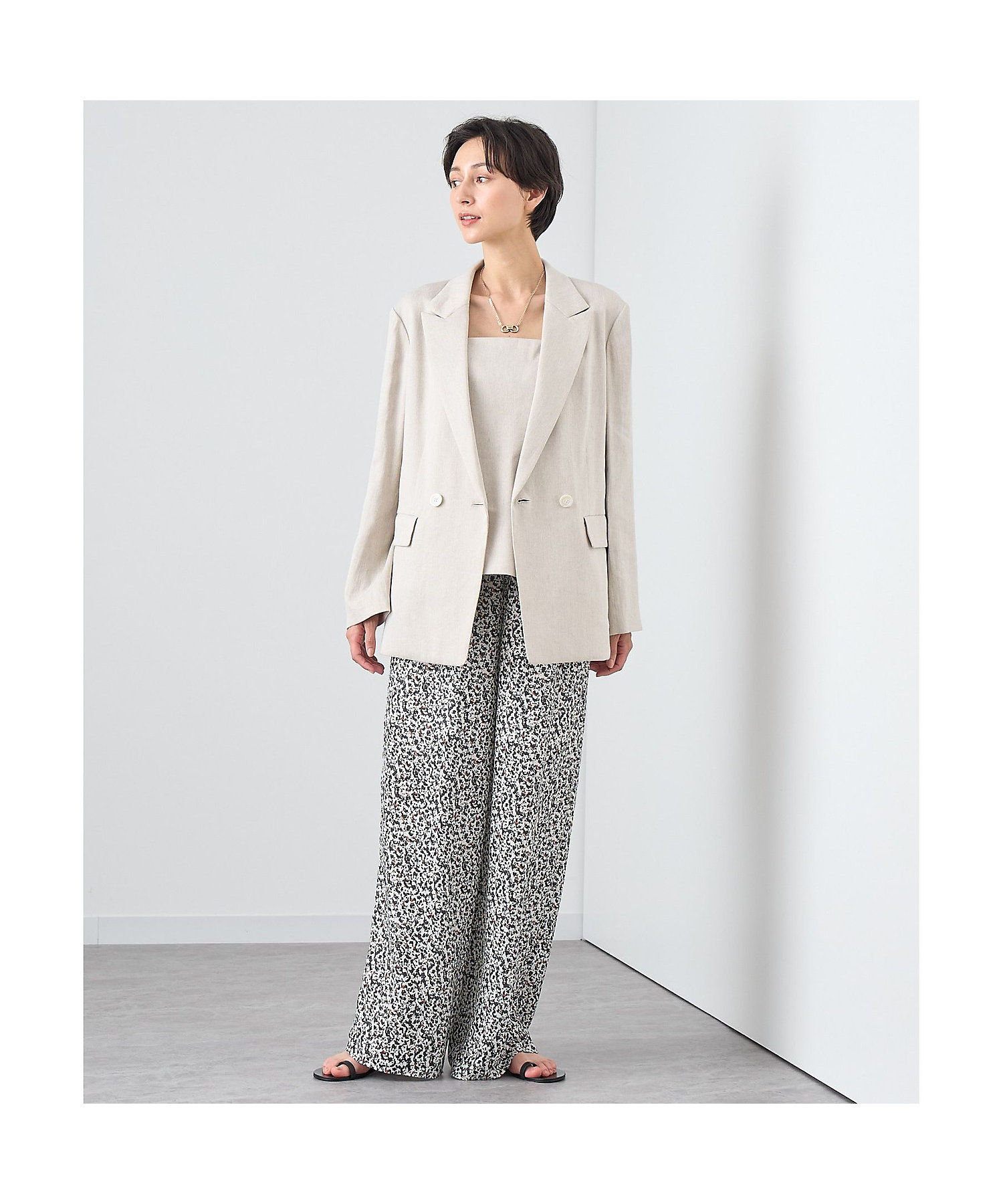 セットアップ対応商品】リネンストレッチダブル ジャケット | ANAYI