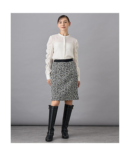 セットアップ対応商品】モノトーンリボンツイードミニスカート | ANAYI