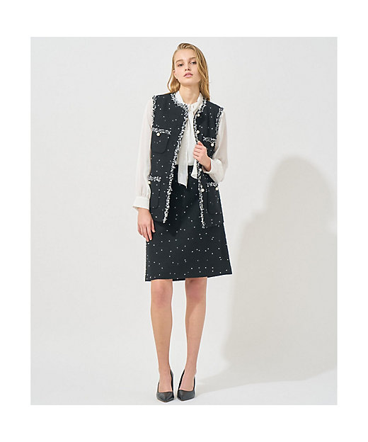 Eternal Line 2025】ミニドットツイード4ポケットジレ