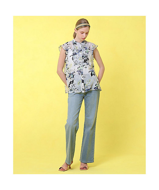 bouquet プリント ミニフリルブラウス | ANAYI/アナイ | 三越