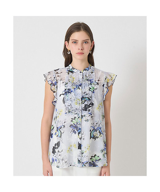 bouquet プリント ミニフリルブラウス | ANAYI/アナイ | 三越