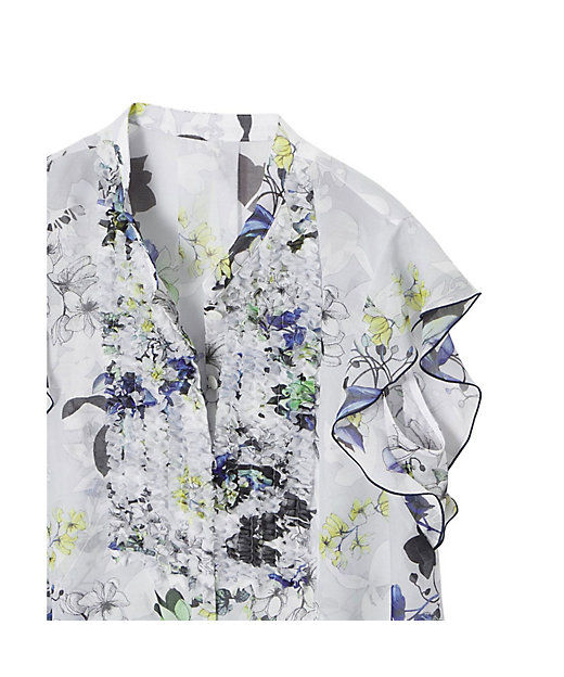 bouquet プリント ミニフリルブラウス | ANAYI/アナイ | 三越