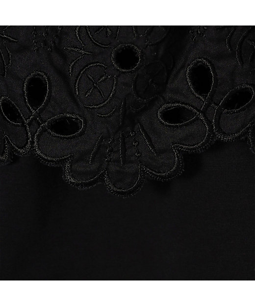 レースコンビ ラッフルフレアブラウス | maison TOMORROWLAND/メゾン