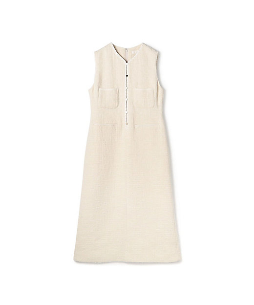 スラブコットンツイード Vクルージャンパースカート | maison