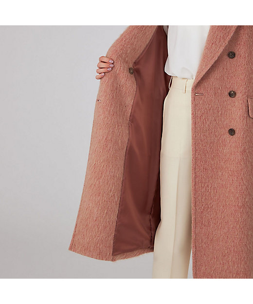 ウールアルパカシャギー ダブルブレストコート | maison TOMORROWLAND