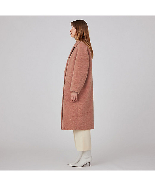 ウールアルパカシャギー ダブルブレストコート | maison TOMORROWLAND