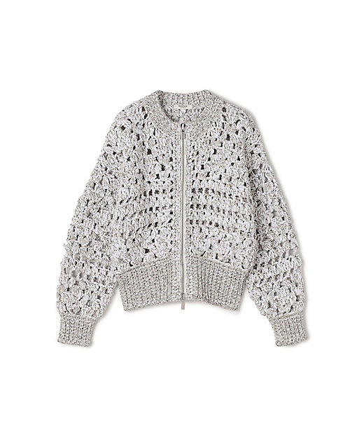 ルレックスハンドニット ジップアップカーディガン | maison