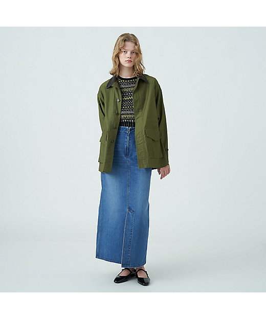 スラブバックサテン ミリタリージャケット | maison TOMORROWLAND